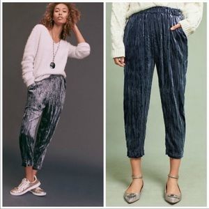NWT anthropologie easy velvet pull on pants size XS
